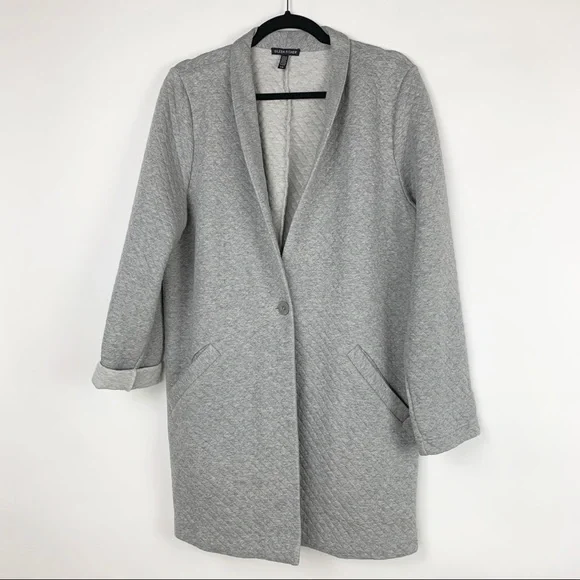 EILEEN FISHER Quilted Jersey Stand Collar Jacket - Picture 7 of 7